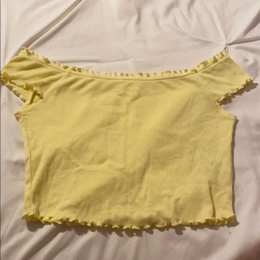 Off the shoulder crop top